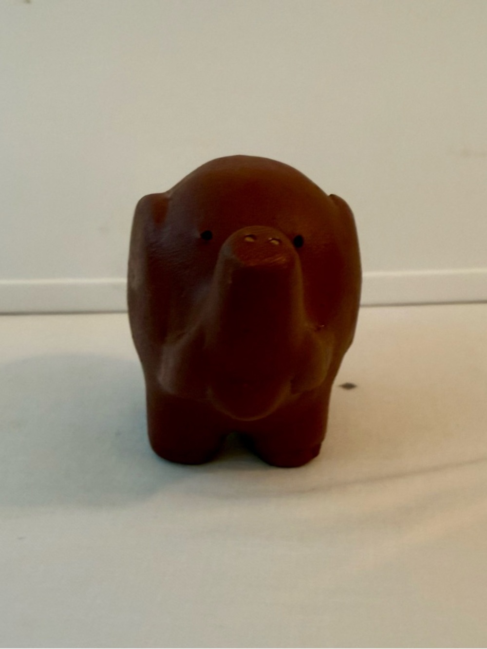 Small Red Elephant Figurine